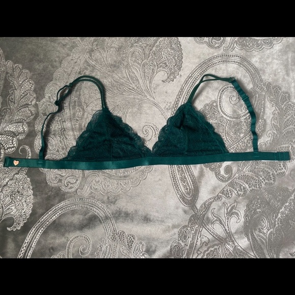 Pacsun LAHearts Hunter Green Lace Bralette - Picture 1 of 4